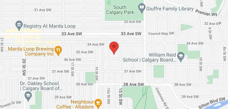 map of #212 3600 15A ST SW